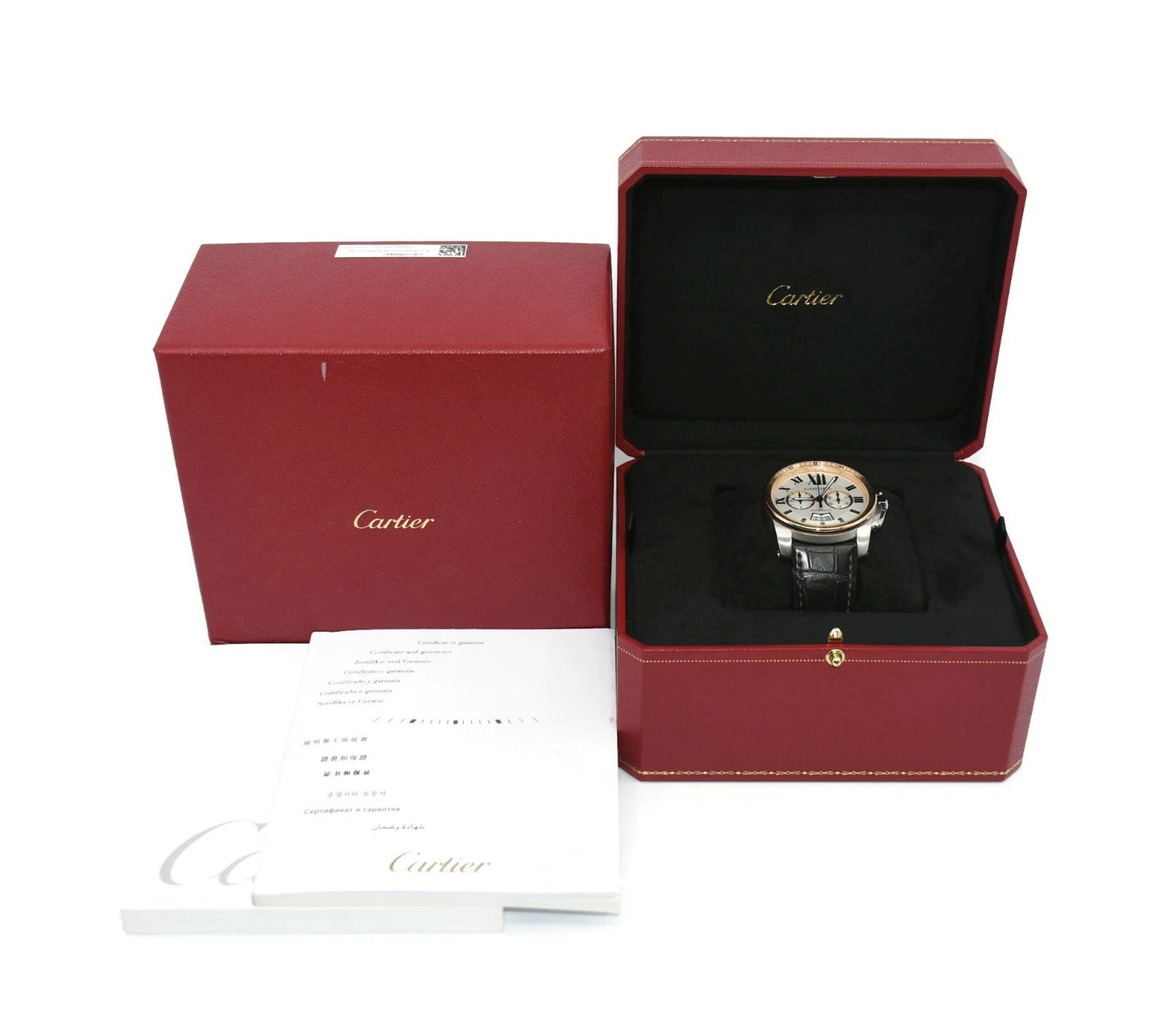 Cartier Calibre Chronograph 18K/Stainless Steel Watch W7100043