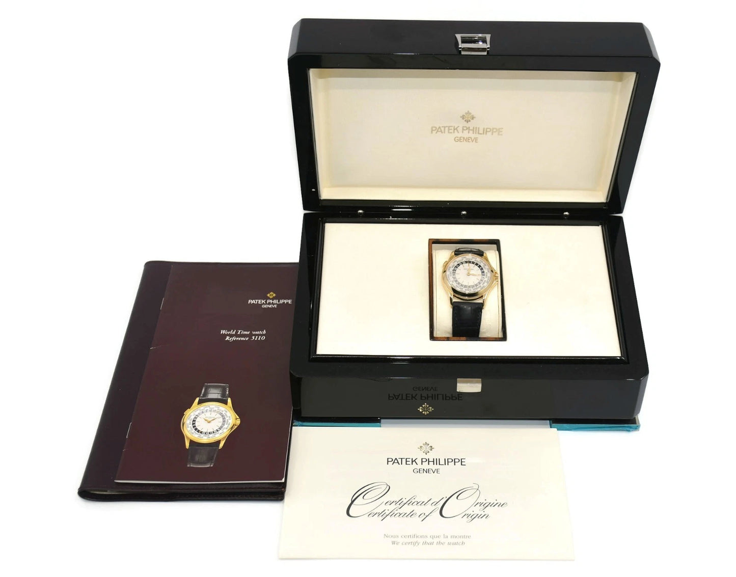 Patek Philippe World Time 18K Yellow Gold Watch 5110J