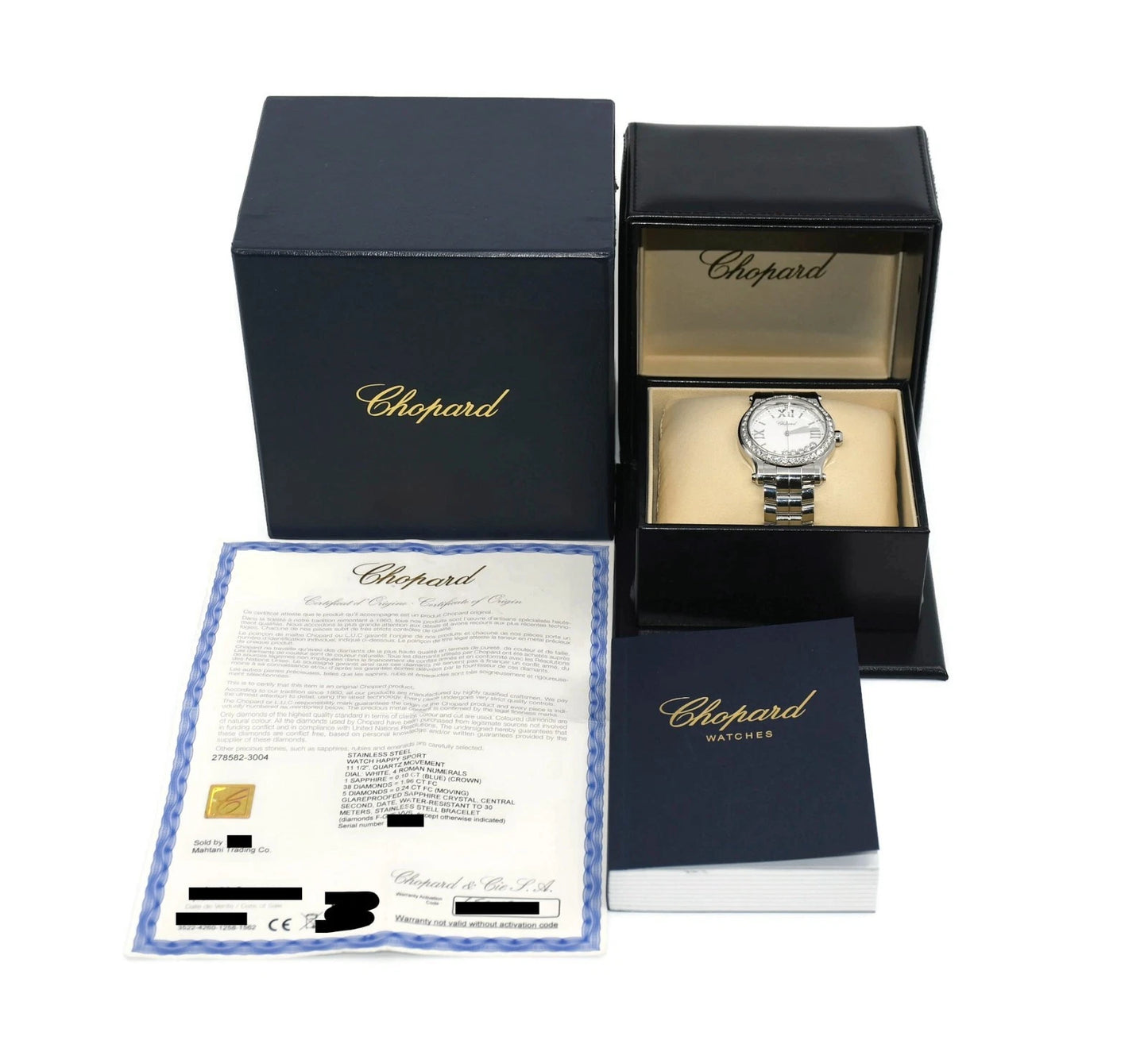 Chopard Hppay Sport Diamond Stainless Steel Watch 278582