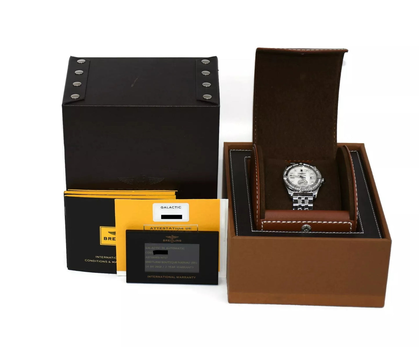 Breitling Galactic Diamond Stainless Steel Watch A37330