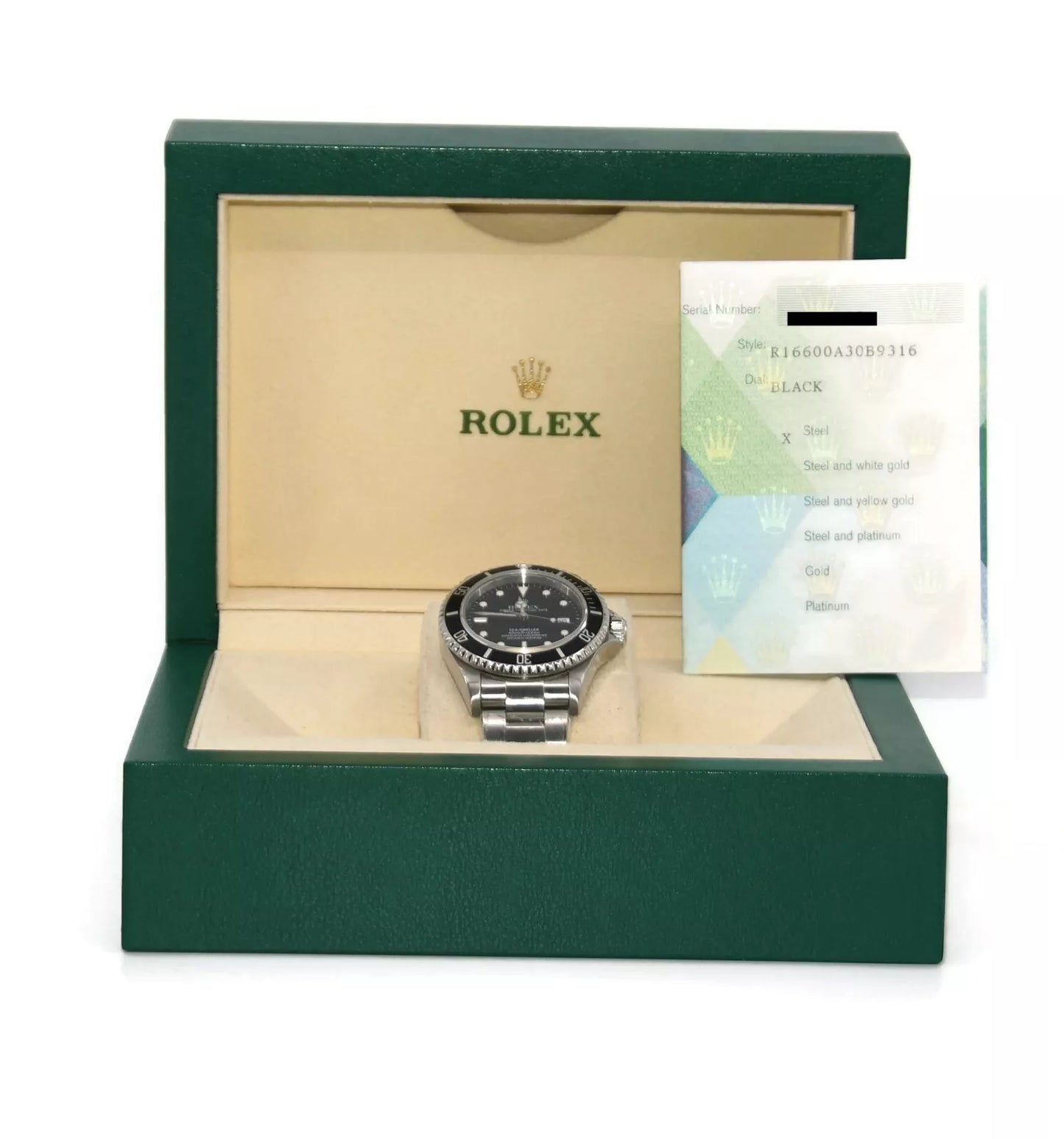 Rolex Sea Dweller Stainless Steel Watch 16600
