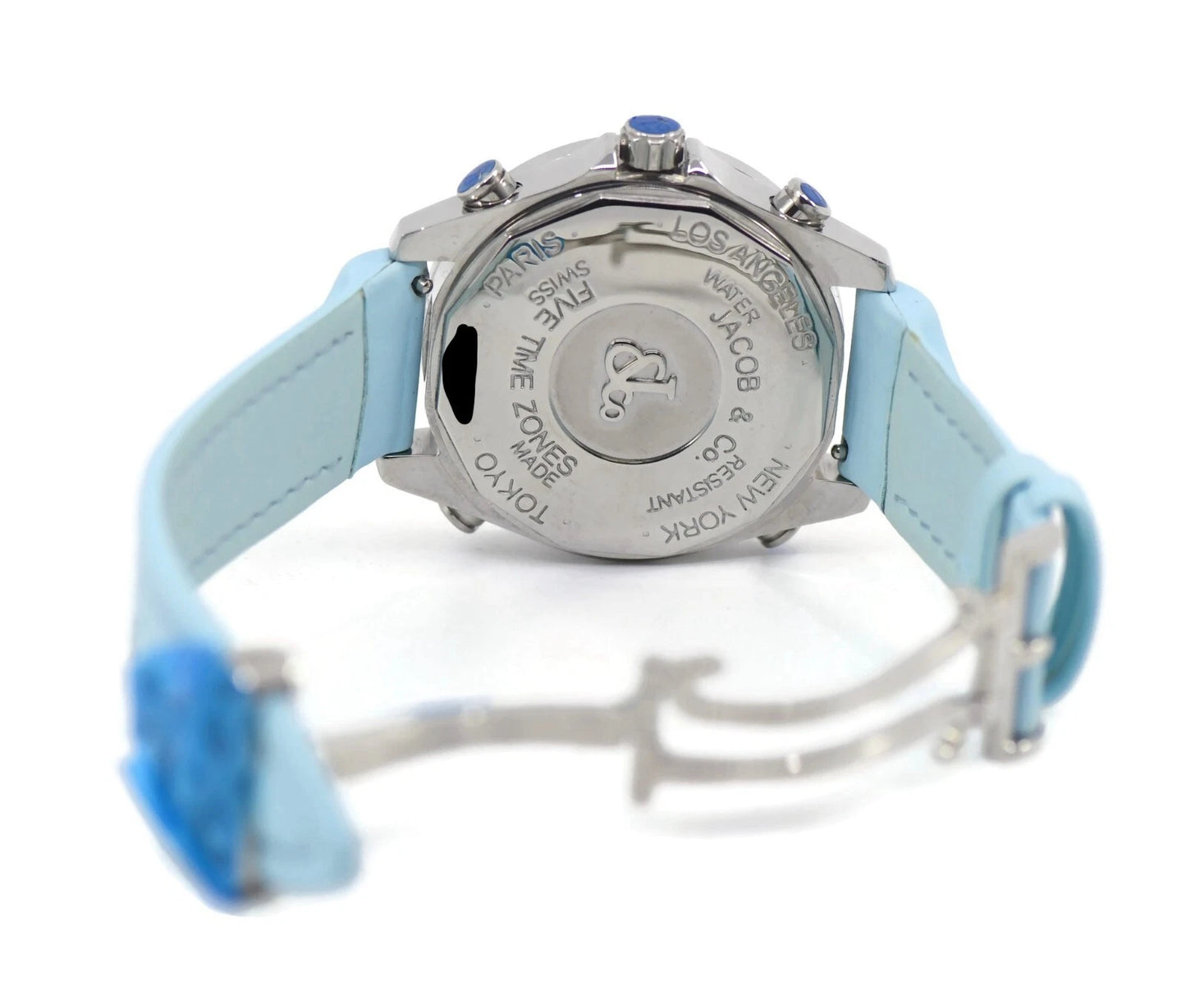 Jacob & Co Five Timezone Diamond Stainless Steel Watch JCM-58DA