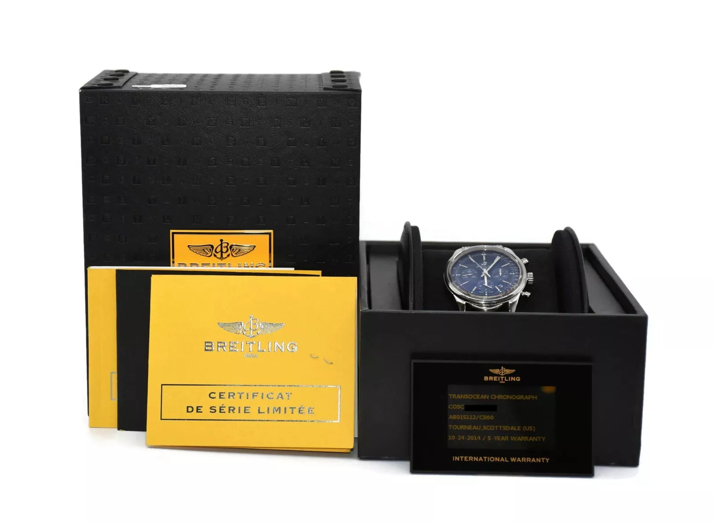 Breitling Transocean Chronograph Stainless Steel Watch AB0151