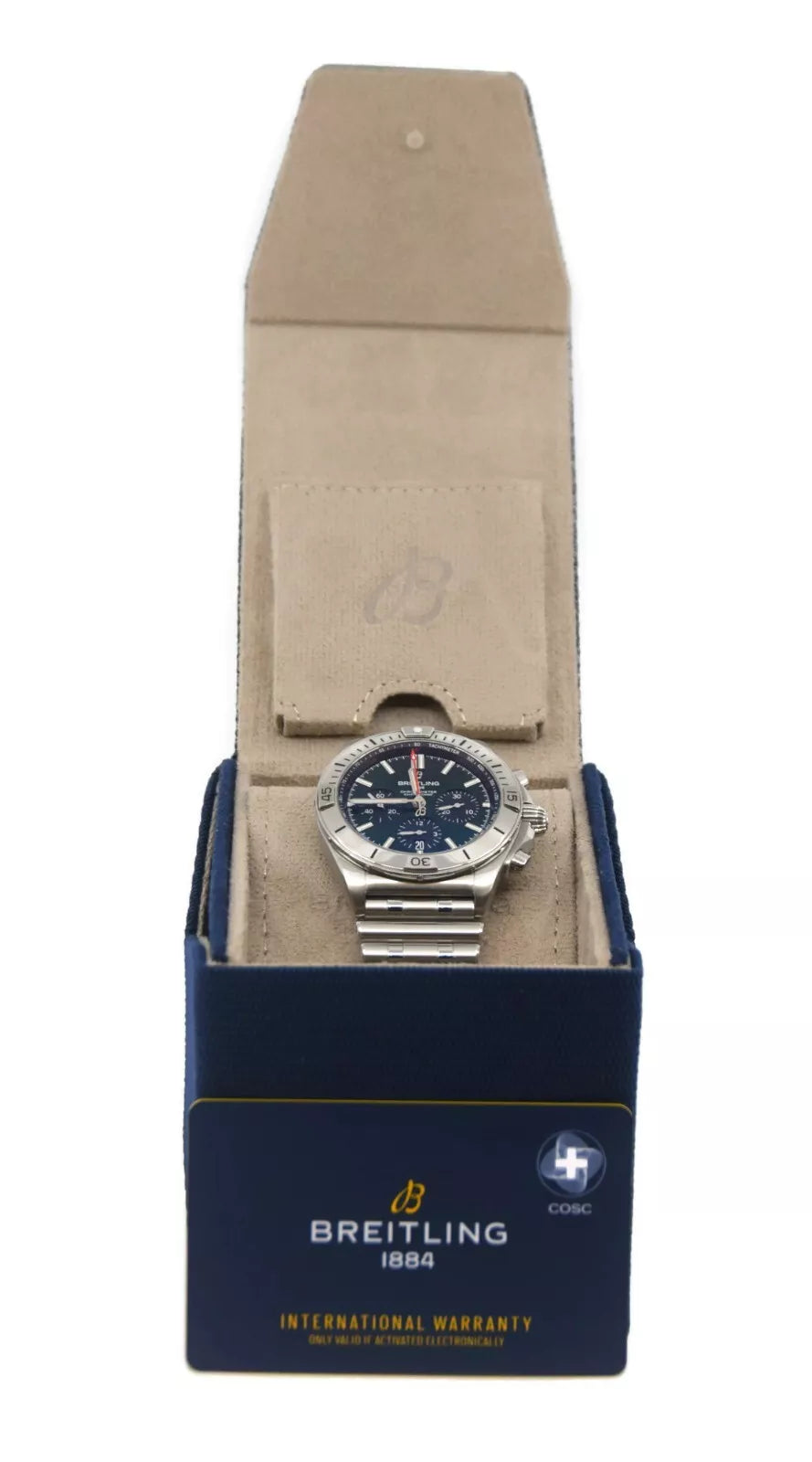 Breitling Chronomat B01 Green Stainless Steel Watch AB0134