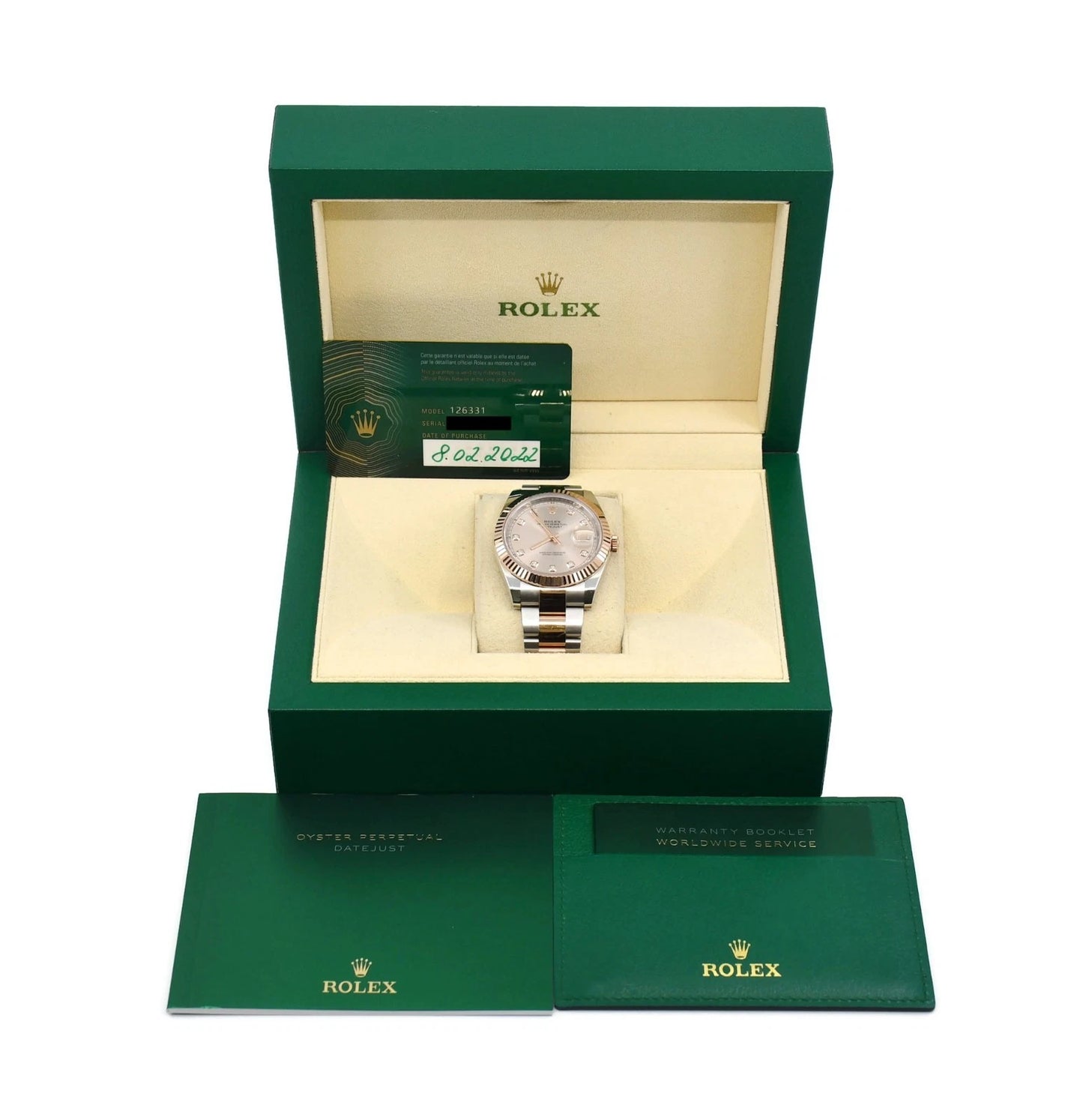 Rolex Datejust Sundust Diamond 18K/Stainless Steel Watch 126331