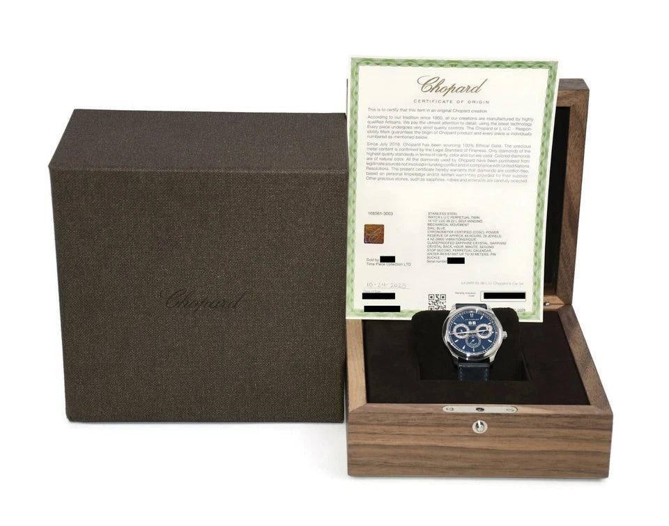 Chopard L.U.C. Perpetual Calendar Stainless Steel Watch 168561
