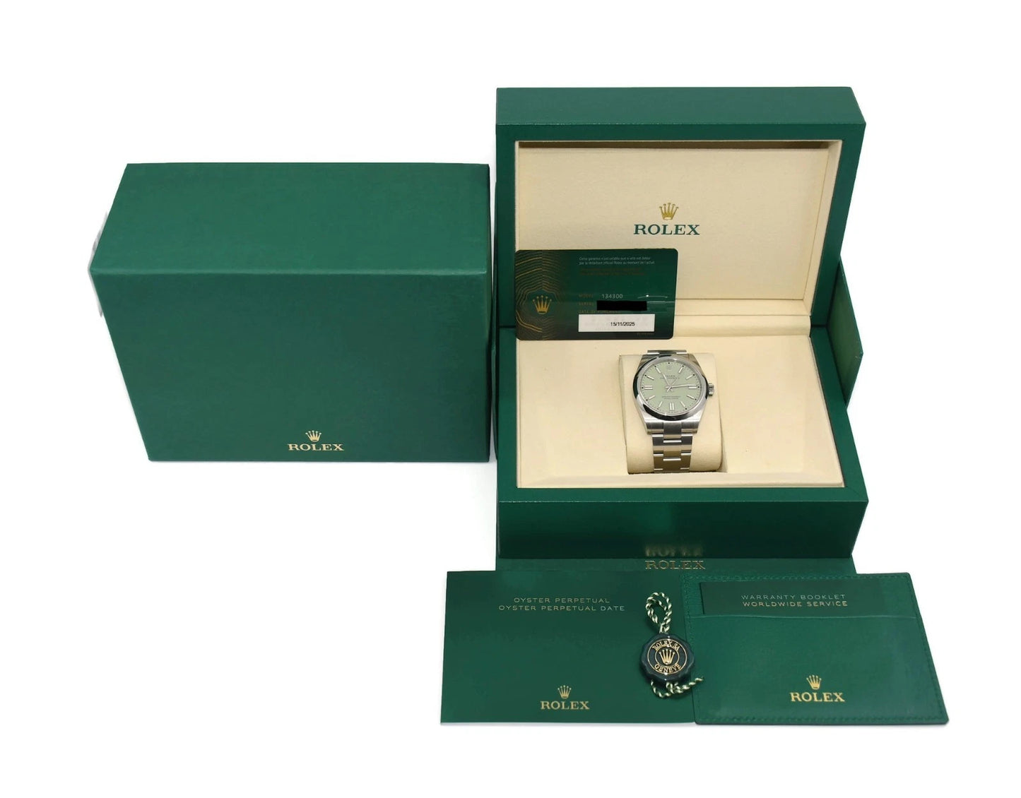 Rolex Oyster Perpetual 41 Pistachio Stainless Steel Watch 134300