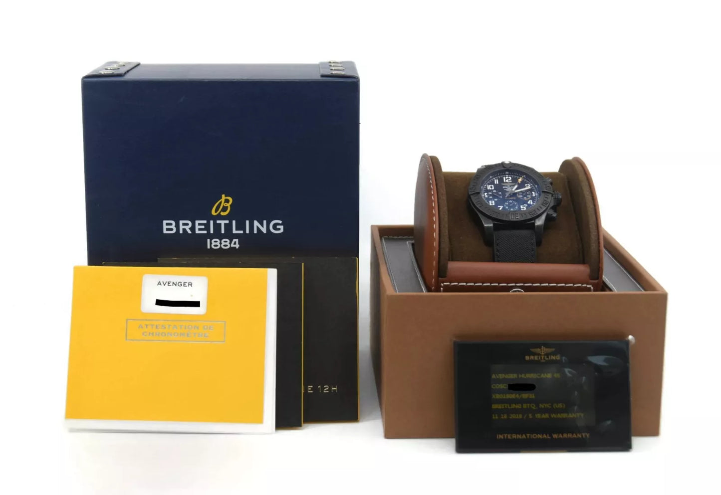 Breitling Avenger Hurricane Chronograph Black Carbon Watch XB0180