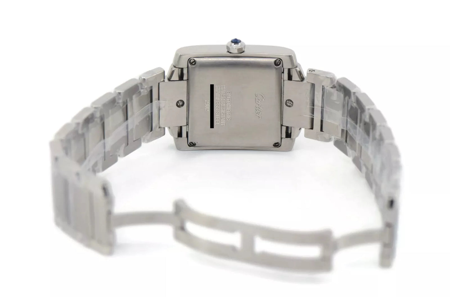 Cartier Tank Francaise Large Diamond Stainless Steel Watch 2302