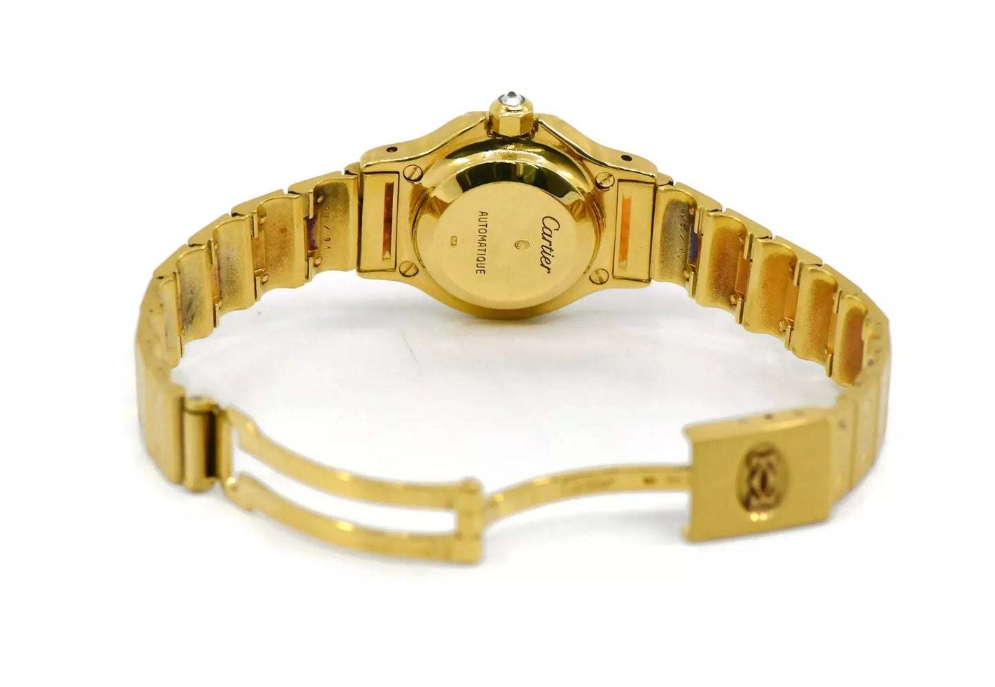 Cartier Santos Octagon Diamond 18K Yellow Gold Watch