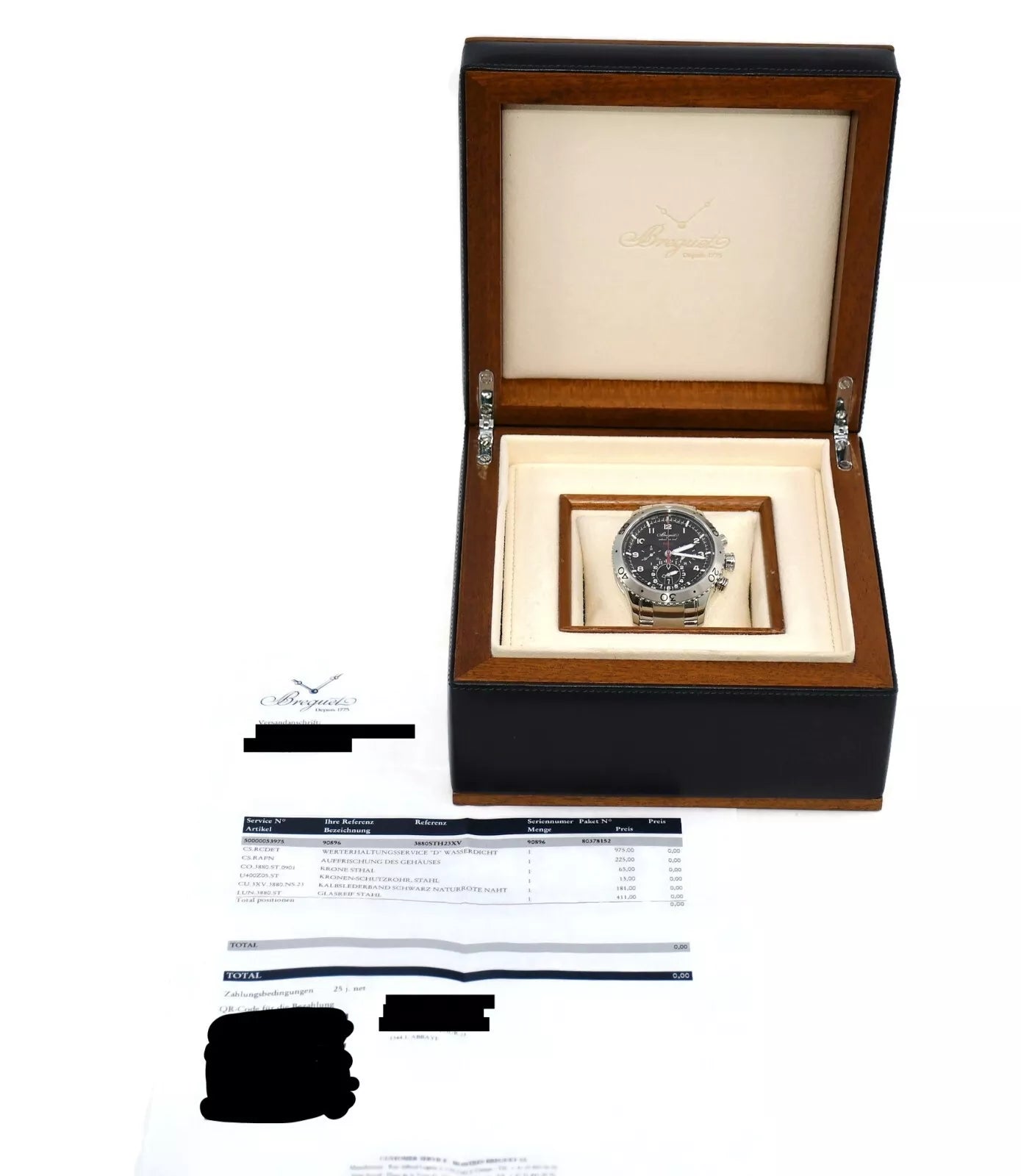 Breguet Type XXII Flyback Chronograph Stainless Steel Watch 3880ST/H2/3XV