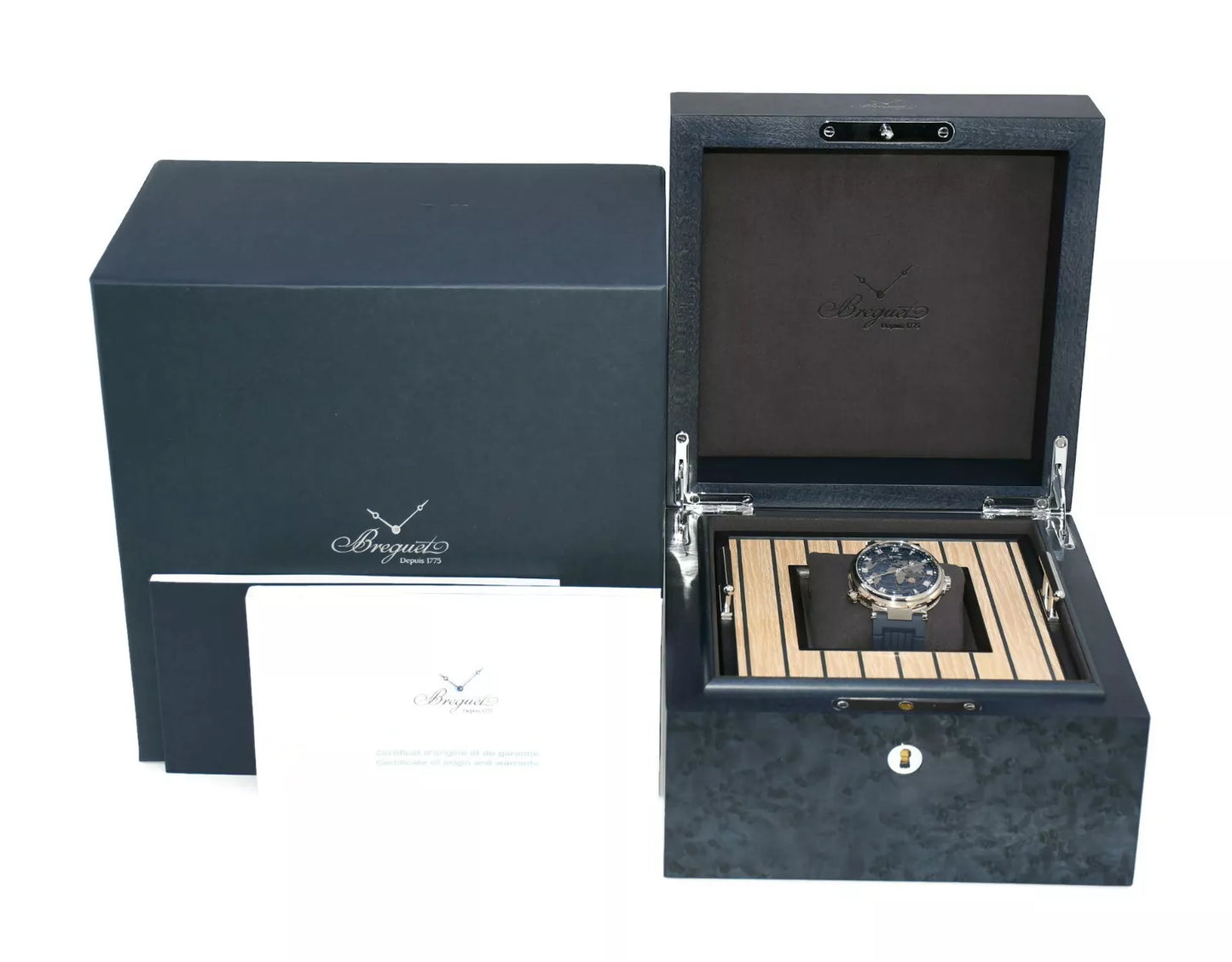 Breguet Marine Hora Mundi 18K White Gold Watch 5557BB