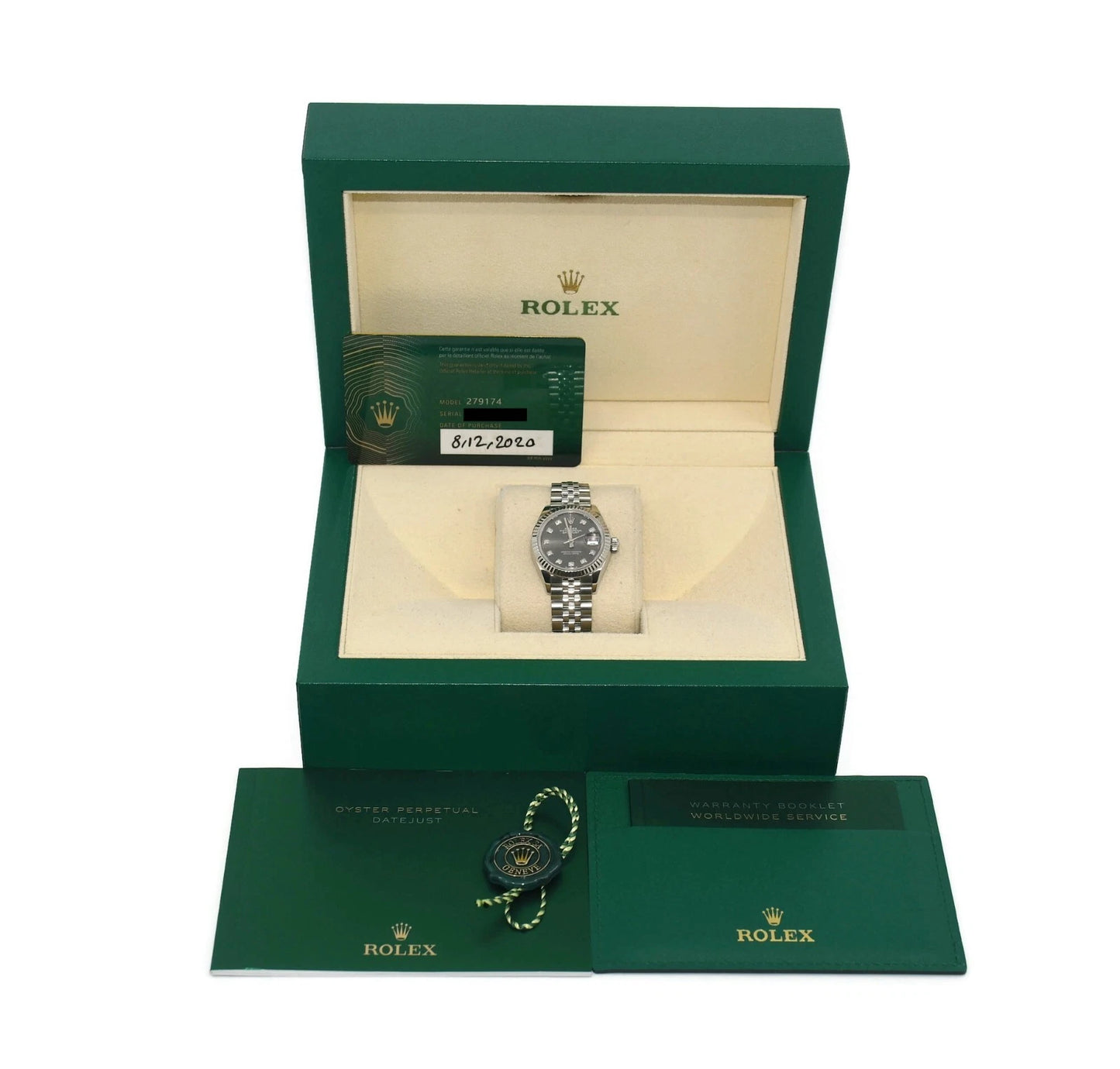 Rolex Datejust 28 Diamond Stainless Steel Watch 279174