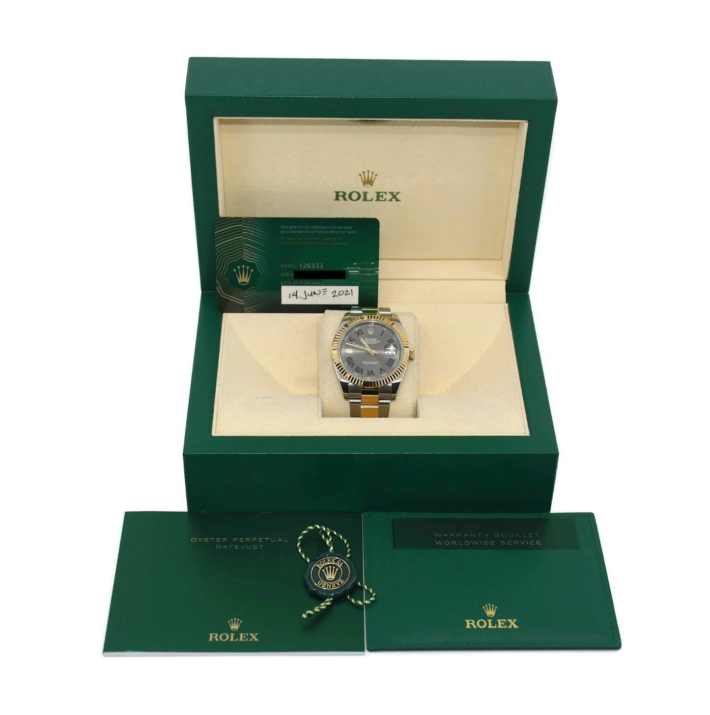 Rolex Datejust 41 Wimbledon 18K/Stainless Steel Watch 126333