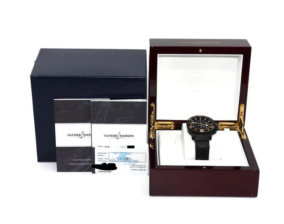 Ulysse Nardin Diver Black Sea Stainless Steel Watch 353-90