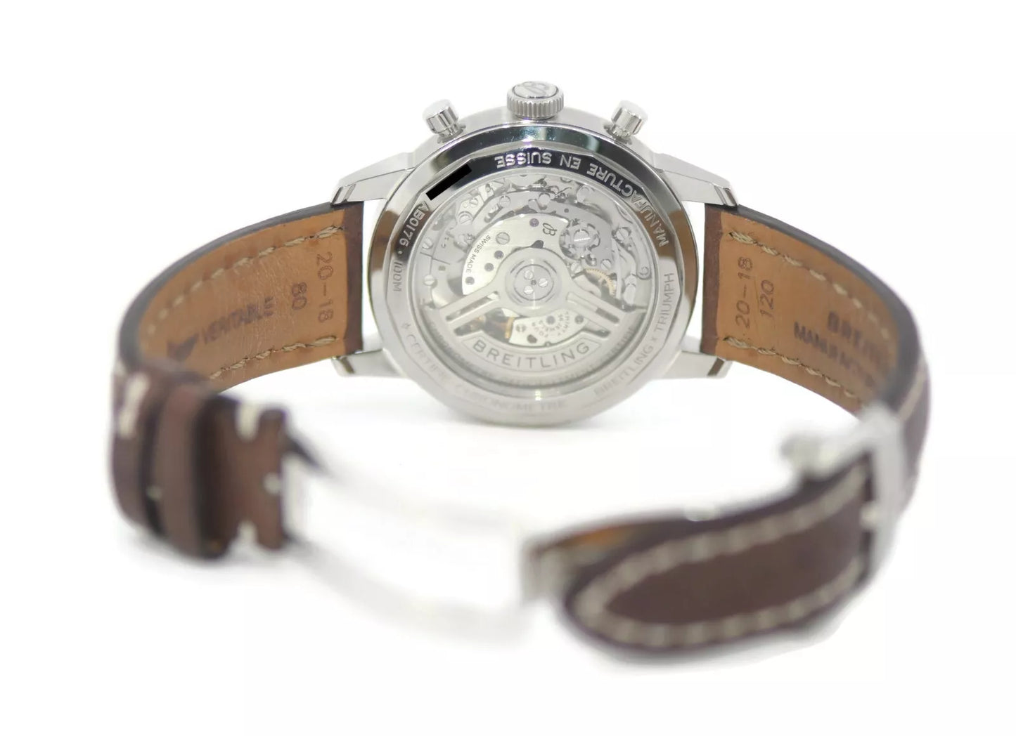 Breitling Top Time Triumph Chronograph Stainless Steel Watch AB0176