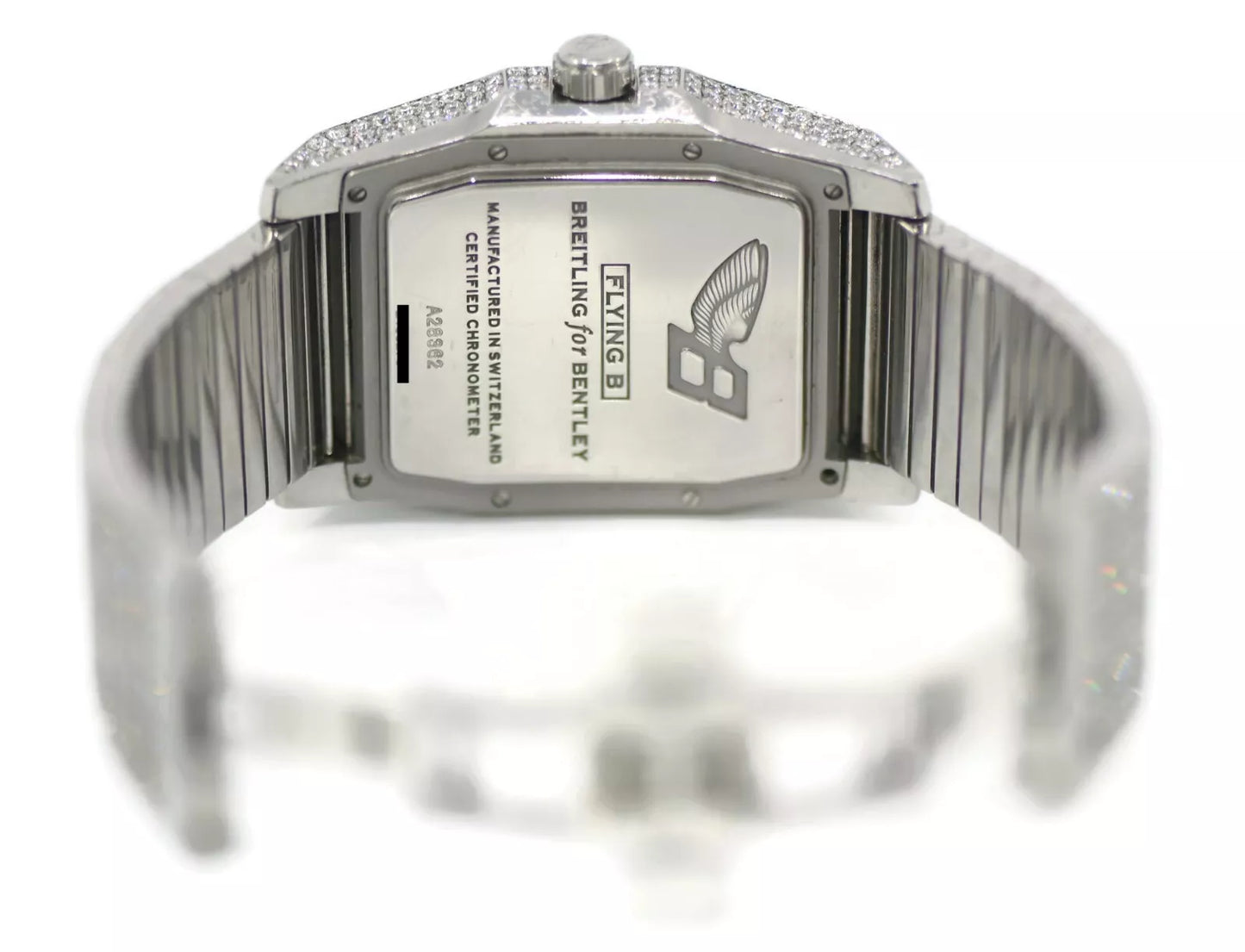 Breitling Bentley Flying B Diamond Stainless Steel Watch A28362