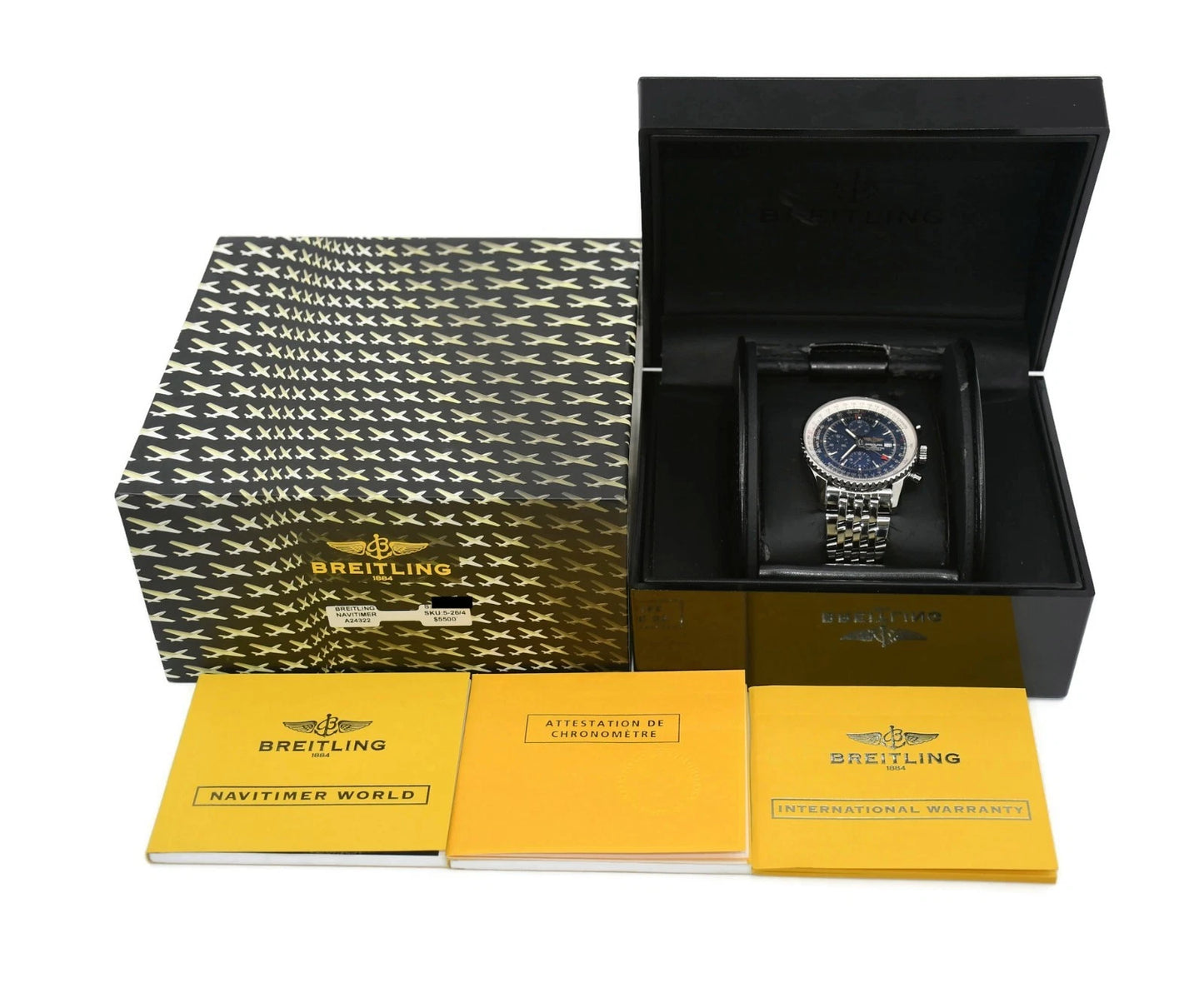 Breitling Navitimer GMT Chronograph Stainless Steel Watch A24322