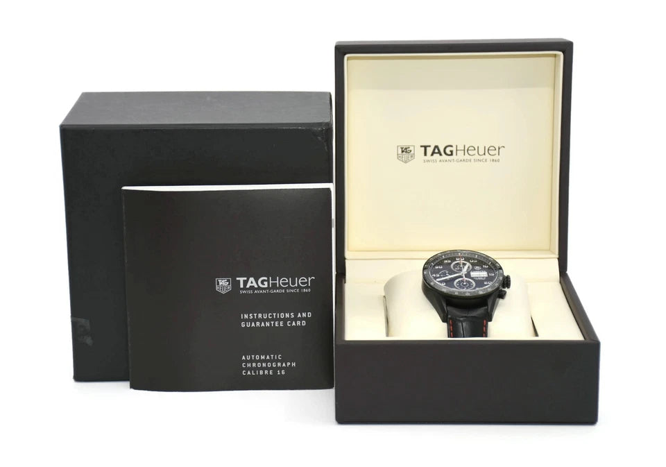 Tag Heuer Carrera Chronograph Black Titanium Watch CV2A81