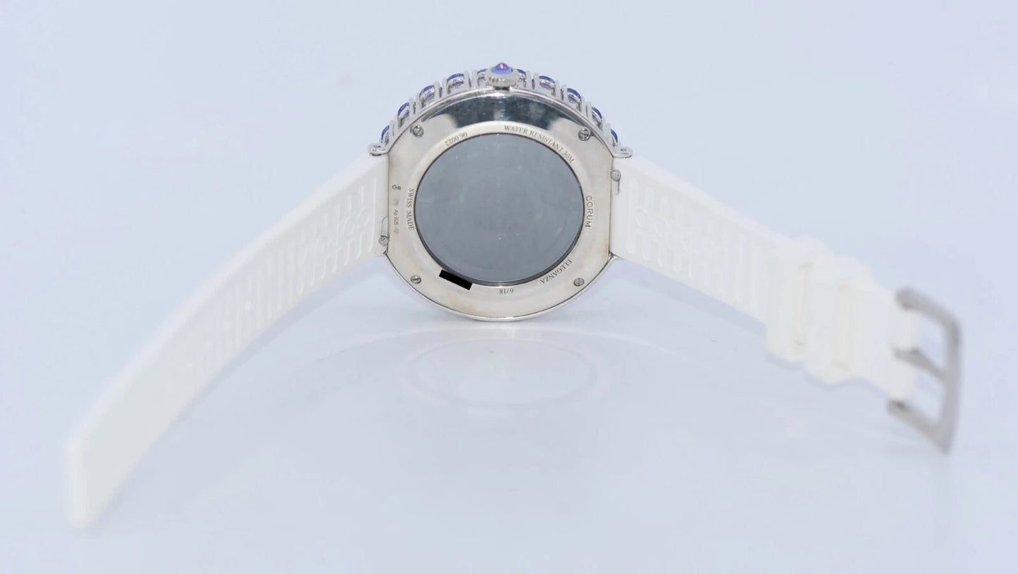 Corum Heritahe Eleganza Jump Hour Sterling Silver Watch 254.112.17/0090