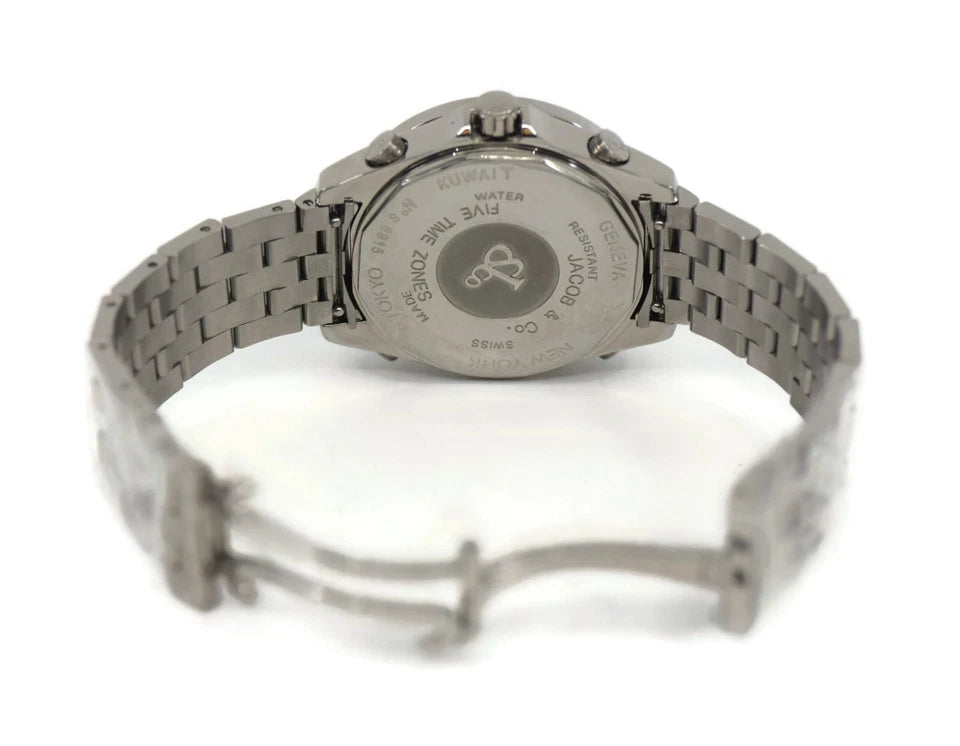 Jacob & Co Five Timezone Diamond Stainless Steel Watch JCM-113DA
