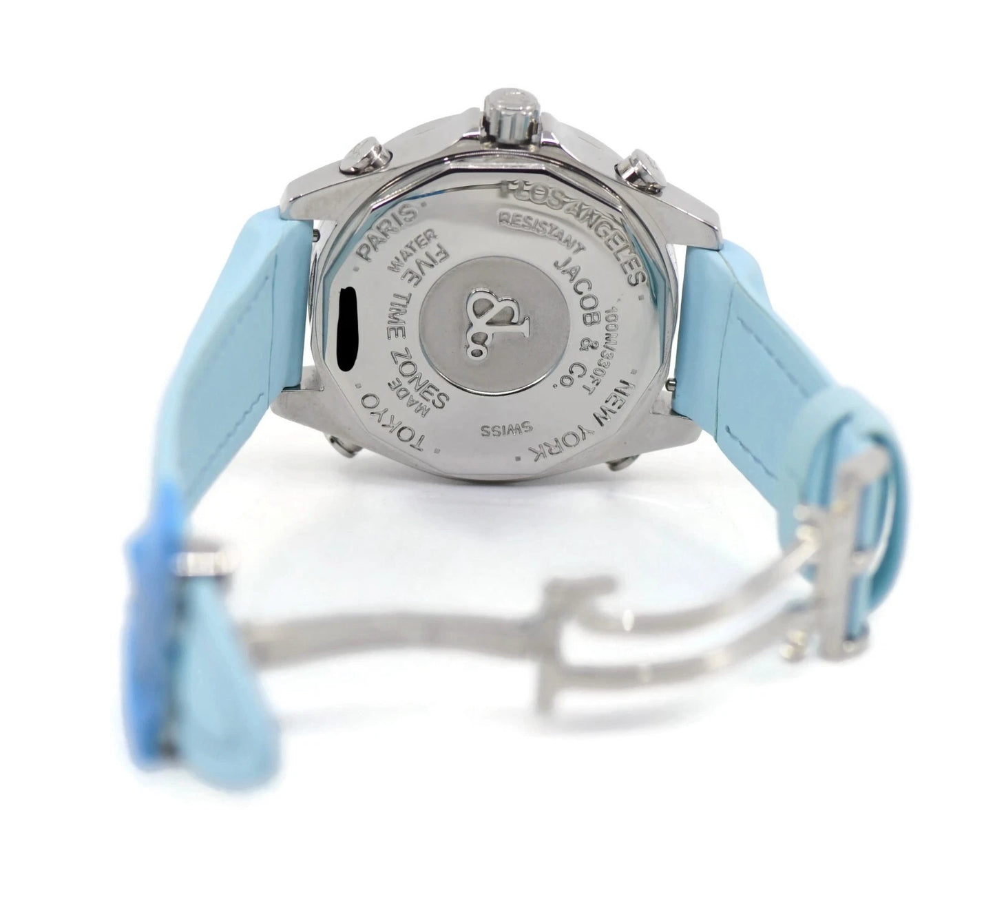 Jacob & Co Five Timezone Diamond Stainless Steel Watch JCM-58DA