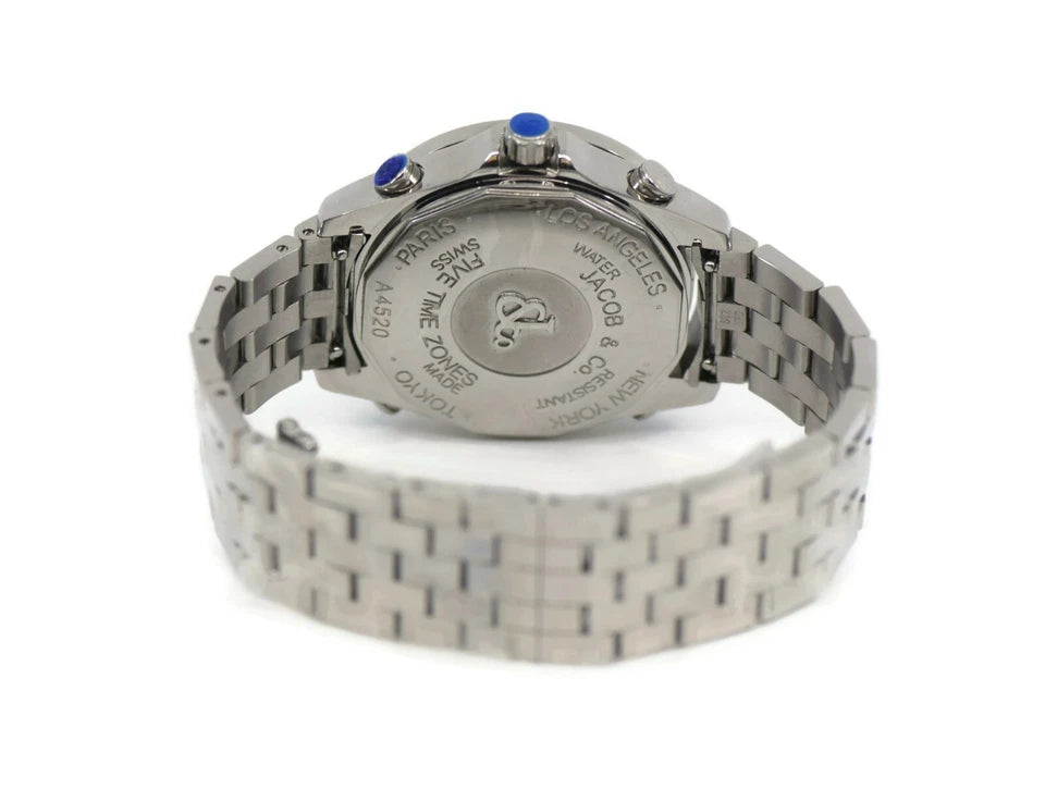 Jacob & Co Five Timezone Diamond Stainless Steel Watch JCM-14DA
