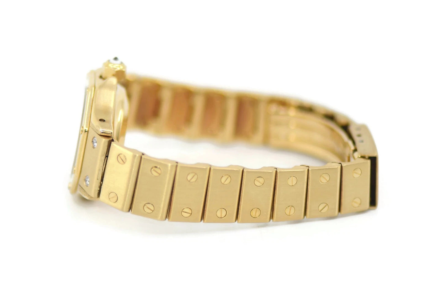 Cartier Santos Octagon Diamond 18K Yellow Gold Watch