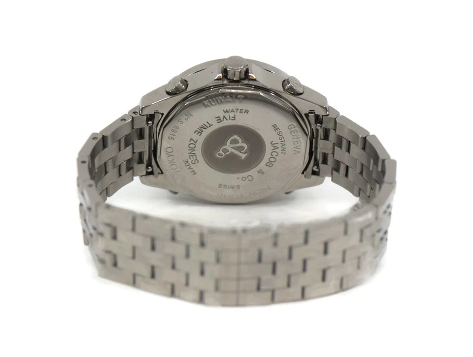 Jacob & Co Five Timezone Diamond Stainless Steel Watch JCM-113DA
