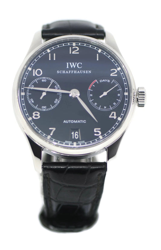 IWC Portuguese 7 Day Stainless Steel Watch 5001