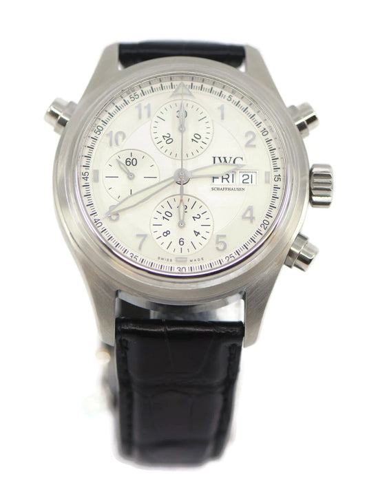 IWC Pilots Double Chronograph Stainless Steel Watch 3713