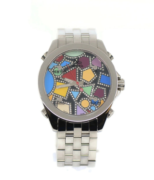 Jacob & Co Five Timezone Diamond Stainless Steel Watch JCM-113DA