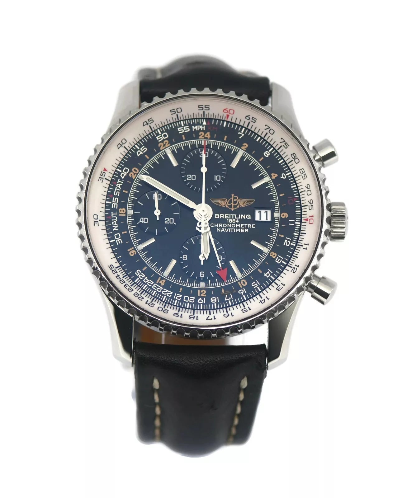 Breitling Navitimer World Chronograph Stainless Steel Watch A24322