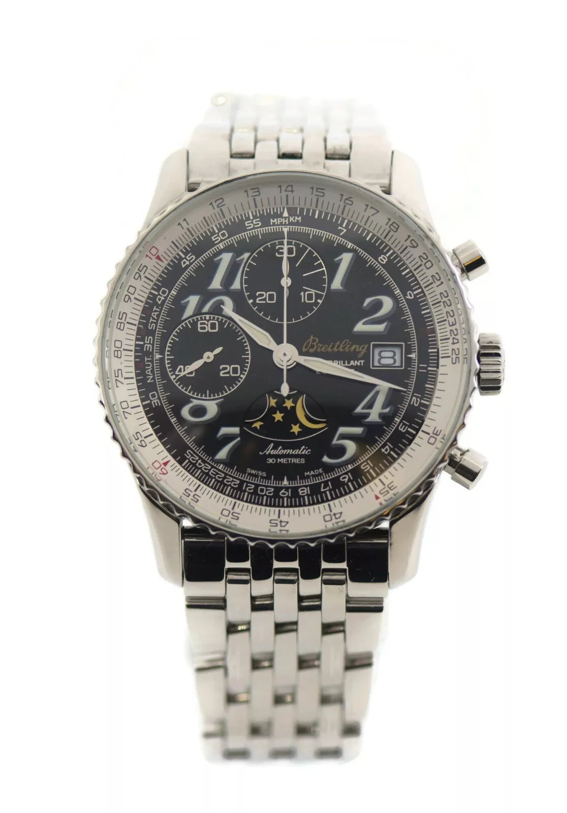 Breitling Navitimer Montbrilliant Eclipse Stainless Steel Watch A43030