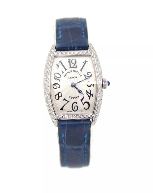 Franck Muller Curvex Diamond 18K White Gold Watch 1752QZD