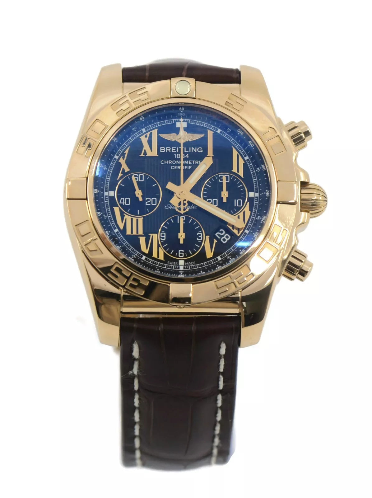 Breitling Chronomat 18K Rose Gold Watch HB0110