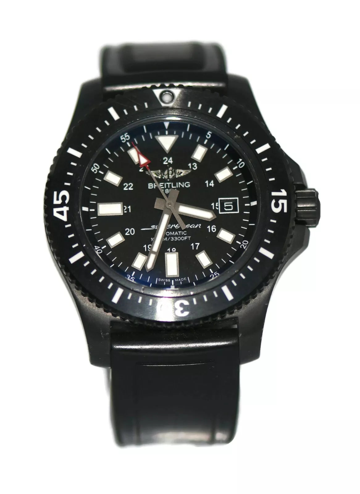Breitling Superocean Black Steel Watch M17393
