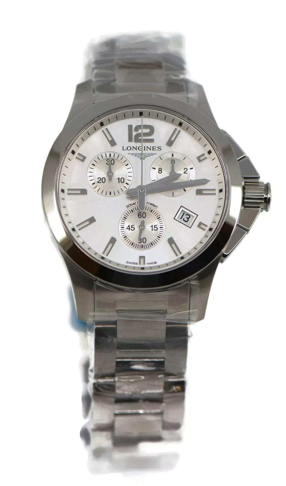 Longines Conquest Stainless Steel Watch L3.379.4.76.6