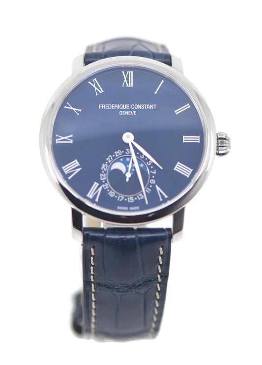Frederique Constant Slimline Moonphase Stainless Steel Watch FC-705NR4S6