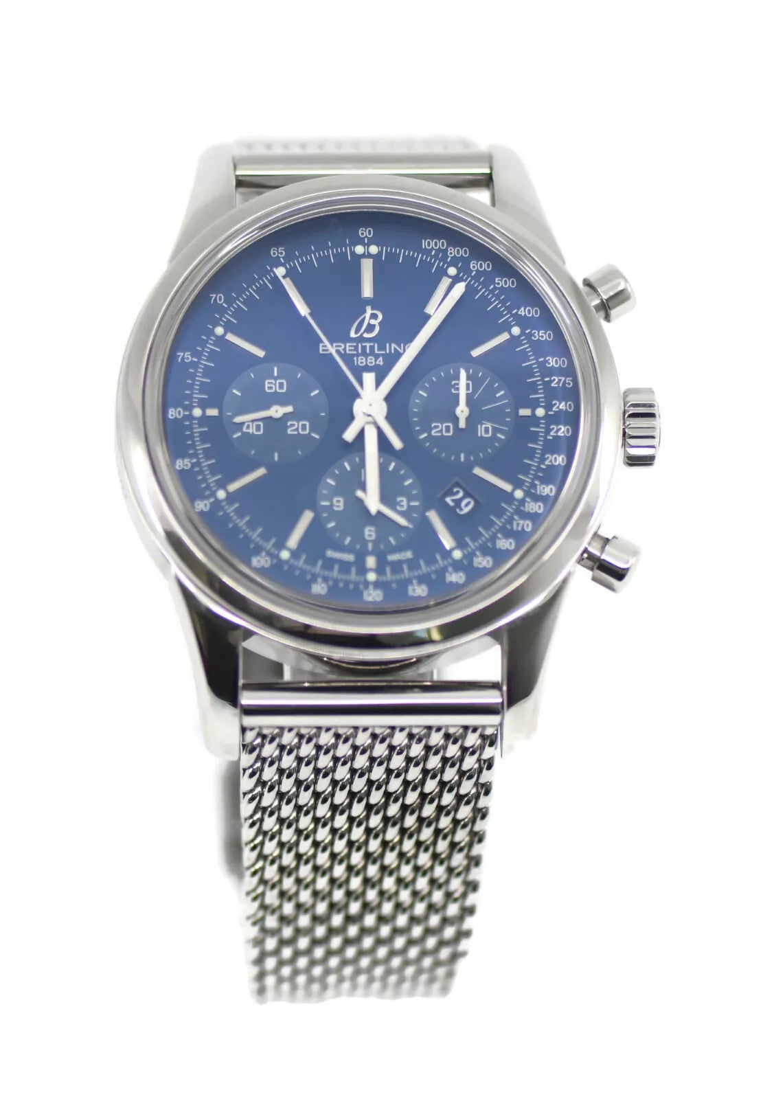 Breitling Transocean Chronograph Stainless Steel Watch AB0151