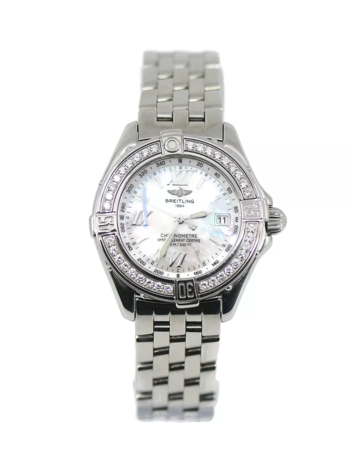 Breitling B-Class Diamond Stainless Steel Watch A67365