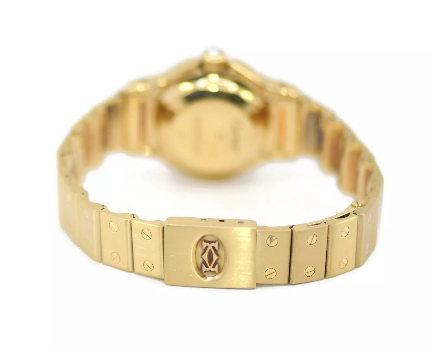 Cartier Santos Octagon Diamond 18K Yellow Gold Watch