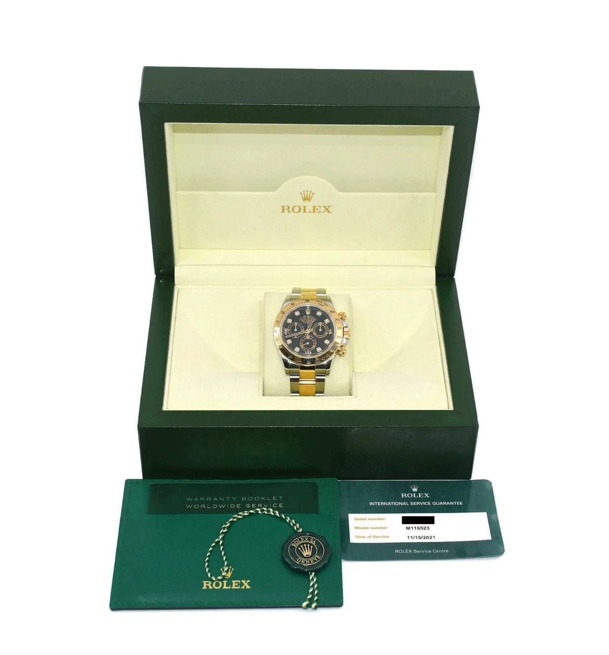 Rolex Daytona Diamond 18K/Stainless Steel Watch 116523