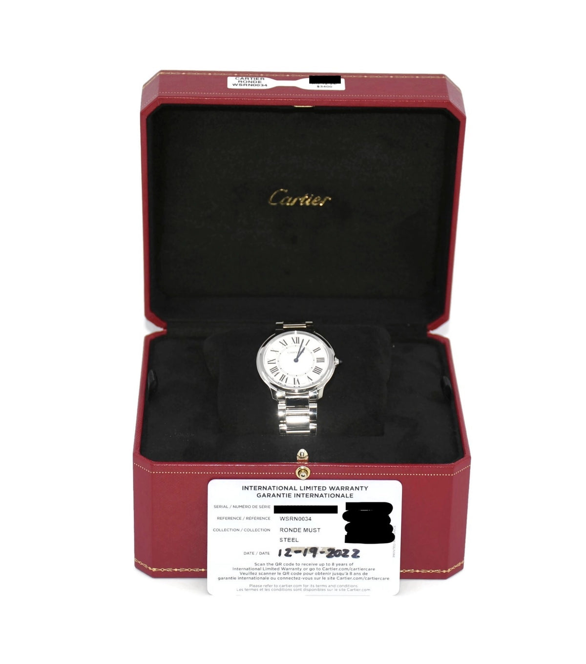 Cartier Ronde Stainless Steel Watch WSRN0034