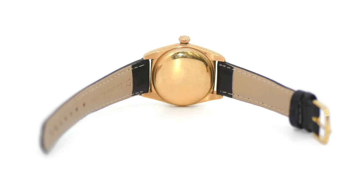Rolex Oyster Perpetual Bubbleback 18K Rose Gold Watch 5052