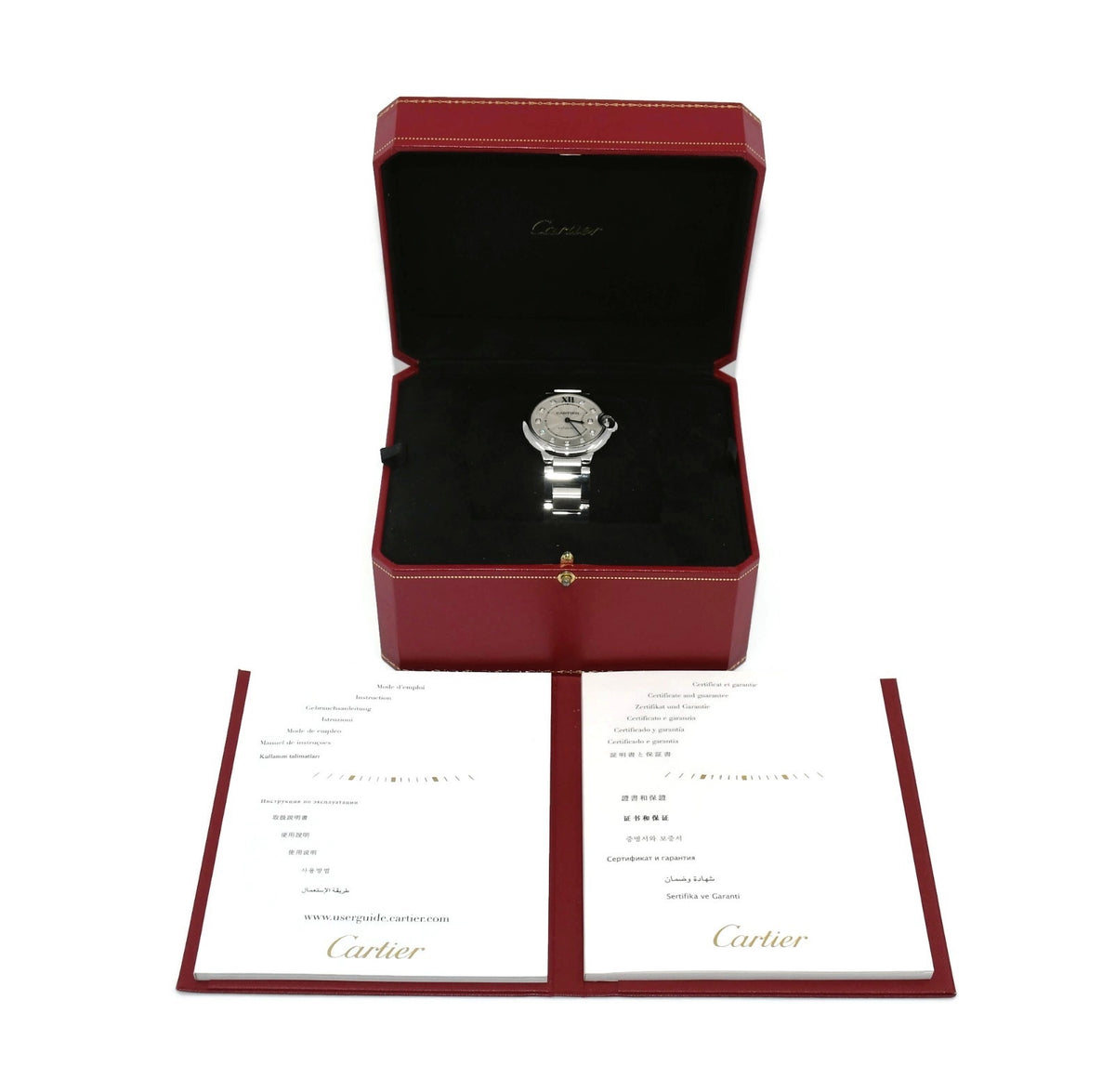 Cartier Ballon Bleu Diamond Stainless Steel Watch WE902075