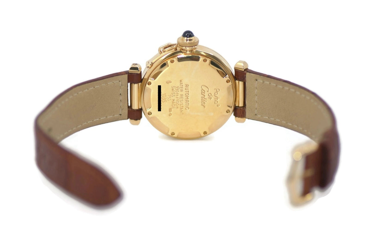 Cartier Pasha 18K Yellow Gold Watch 1035