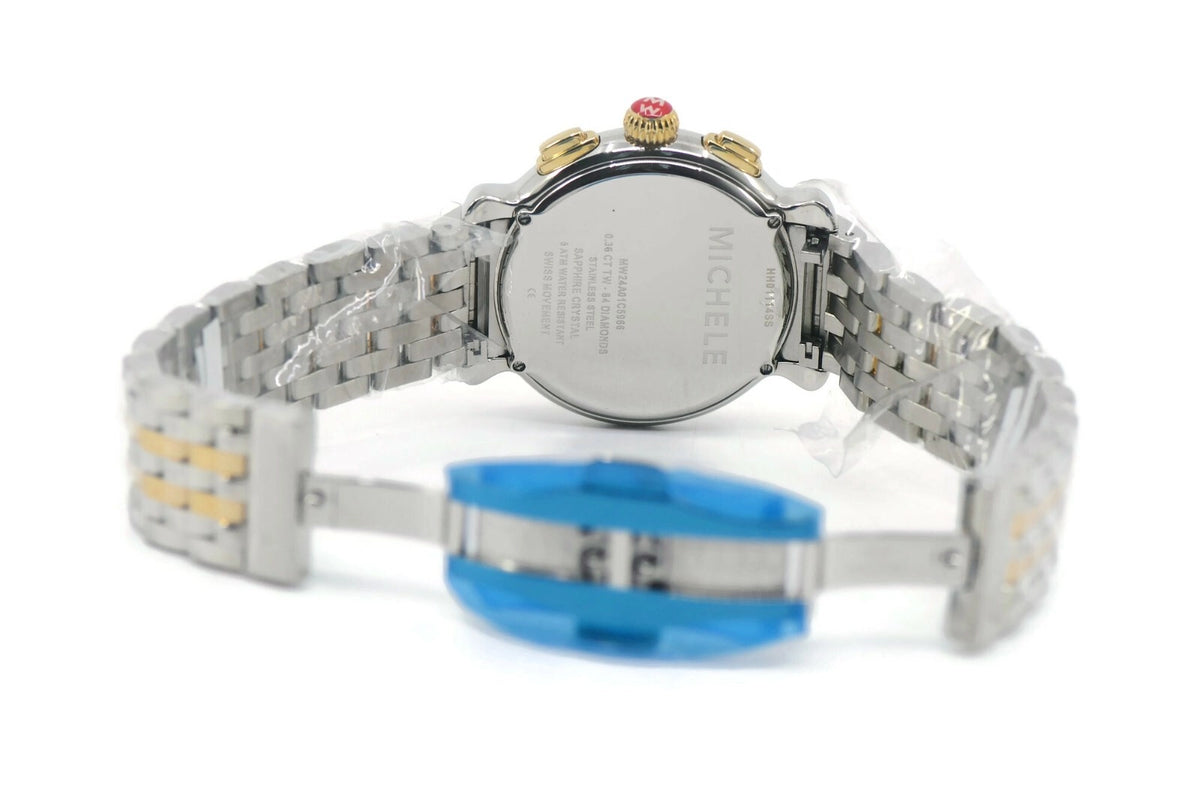 Michele Fluette Diamond Two Tone Stainless Steel Watch MW24A01C5966
