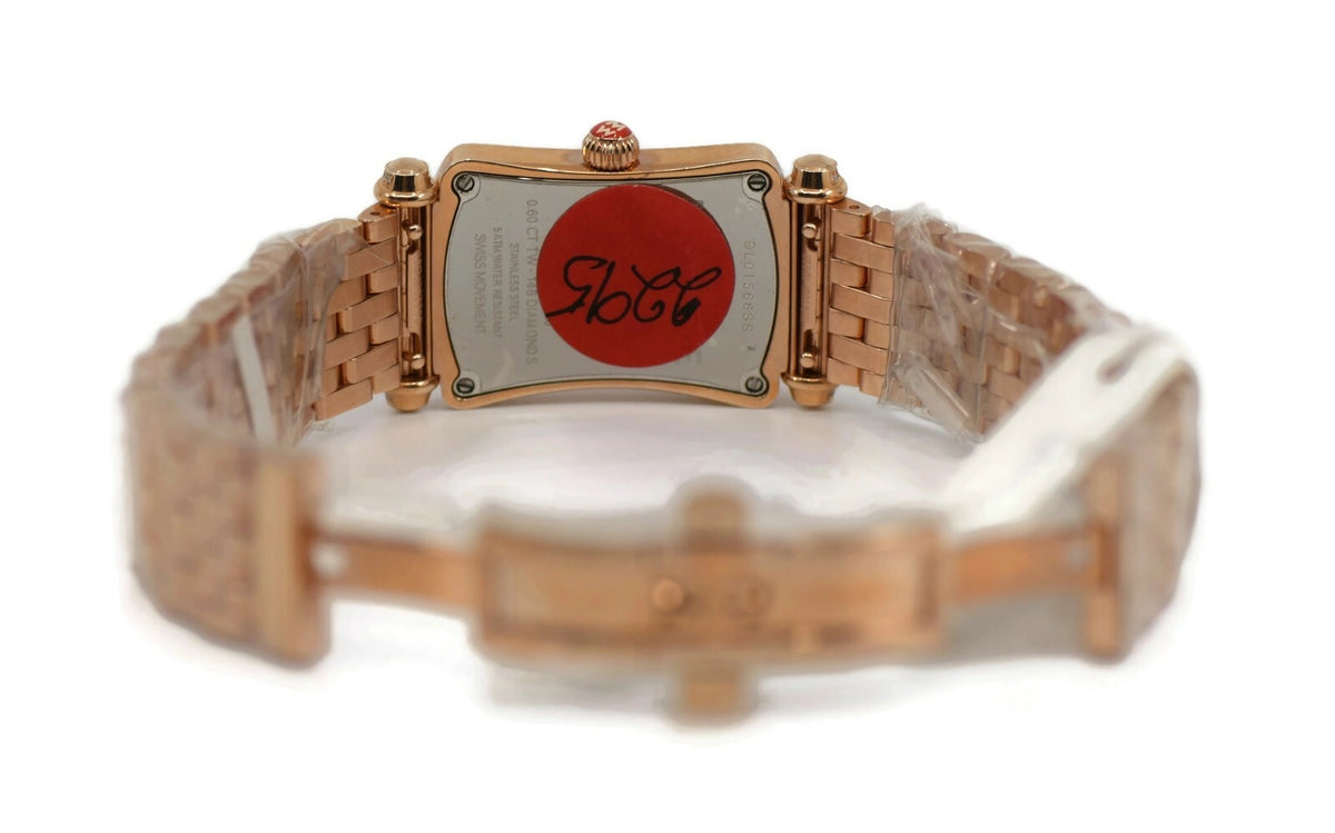 Michele Caber Park Diamond Rose Gold Tone Stainless Steel Watch MW16B01B5026