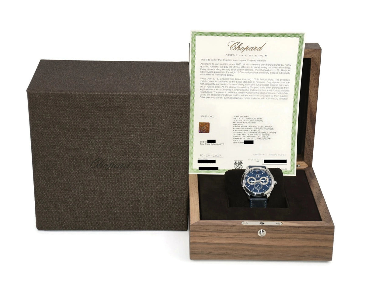 Chopard L.U.C. Perpetual Calendar Stainless Steel Watch 168561